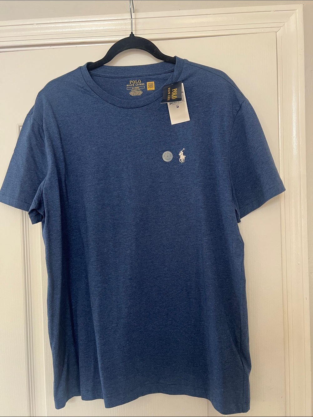 Polo by Ralph Lauren Men’s Navy Heather Short Sleeve Crew Tee with Pony Logo